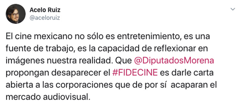 Acelo Ruiz derogación FIDECINE