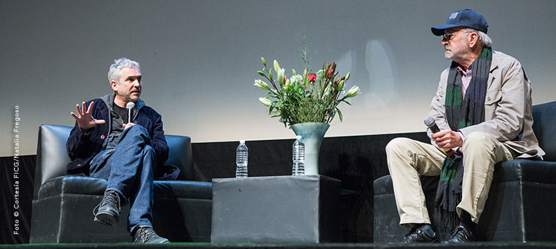 Felipe Cazals y Alfonso Cuarón en el FICG