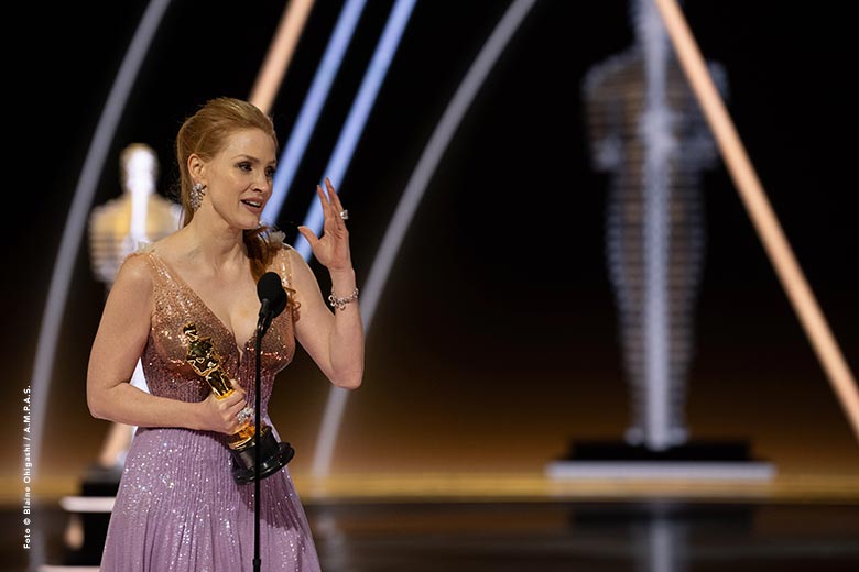 Jessica Chastain triunfa en los Oscars