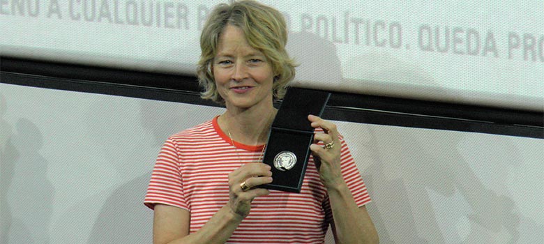 Jodie Foster recibe Medalla Filmoteca UNAM