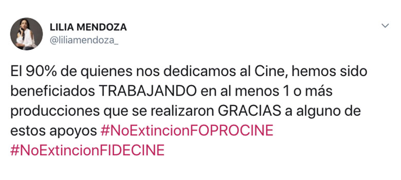 #NoExtinciónFonca Lilia Mendoza