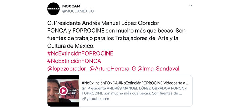 #NoExtinciónFonca MOCCAM