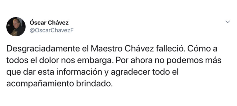 Oscar Chávez Twitter