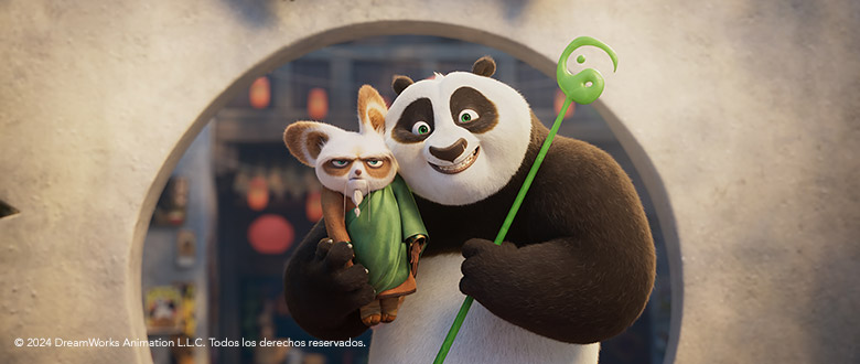Po y Shifu en Kung Fu Panda 4