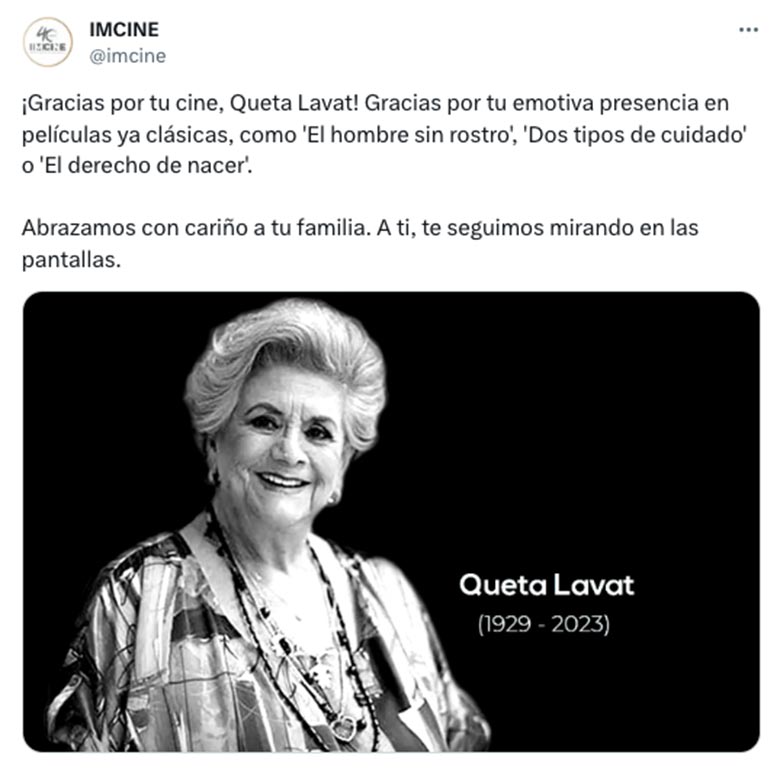 Descanse en paz Queta Lavat 